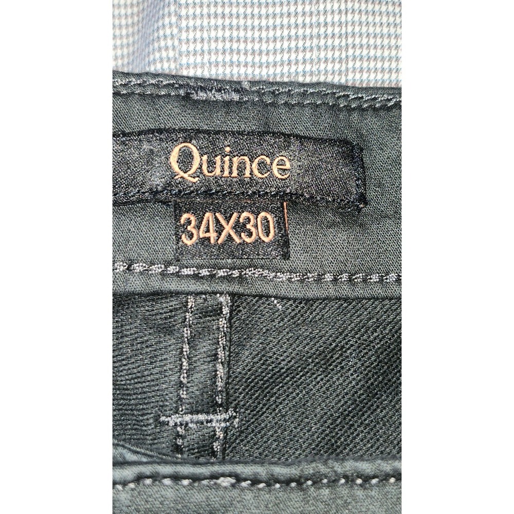 Quince Comfort Stretch Traveler 5-Pocket Pants Athletic Tapered Charcoal 34x30 - Picture 3 of 8